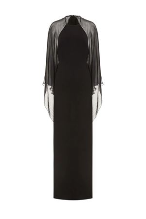 Abito lungo in seta nero ALBERTA FERRETTI | A040851340555